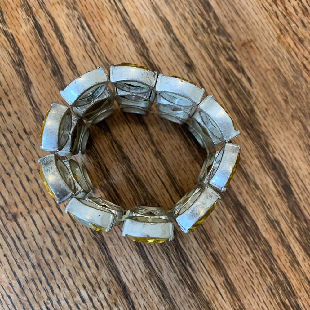 Jessica Simpson Rhinestone & leather bracelet - Picture 4 of 4